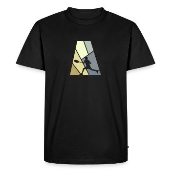 Coup droit revers coup de tennis coup droit revers - T-shirt Premium bio Homme - noir - Devant - Nico (187cm)