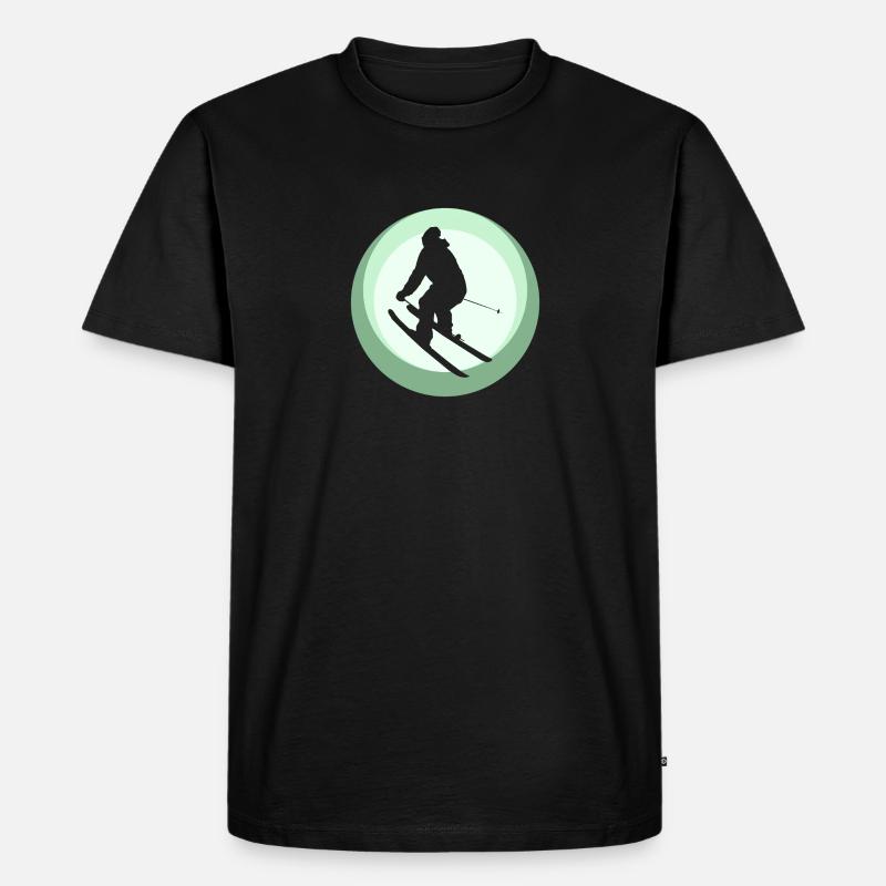 Ski Freeride - Männer Premium Bio T-Shirt - Schwarz