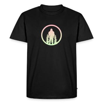 Big foot Bigfoot Lochness Big foot - T-shirt Premium bio Homme - noir - Devant - Nico (187cm)