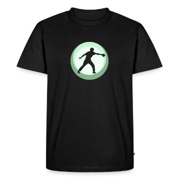 Joueur de tennis de table Table de raquette de tennis de table - T-shirt Premium bio Homme - noir - Devant - Nico (187cm)