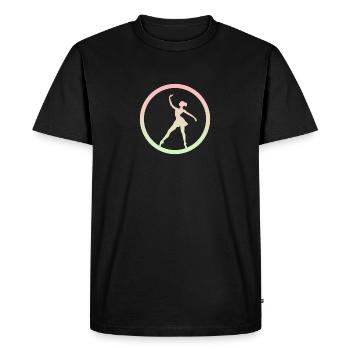 Ballerine Ballerine Danseuse de ballet - T-shirt Premium bio Homme - noir - Devant - Nico (187cm)