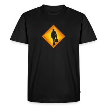 Bourse des banquiers Bourse des valeurs mobilières - T-shirt Premium bio Homme - noir - Devant - Nico (187cm)