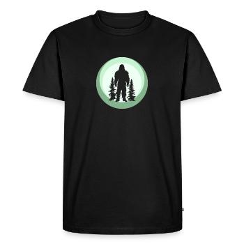 Lochness Bigfoot Bigfoot - Men's Premium Organic T-Shirt - black - Front - Nico (187cm)