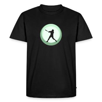 Joueur de softball Joueur de softball de baseball - T-shirt Premium bio Homme - noir - Devant - Nico (187cm)
