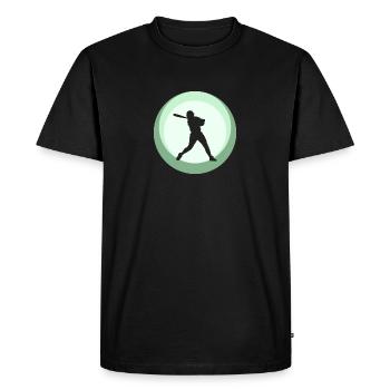 Joueur de softball lanceur de softball - T-shirt Premium bio Homme - noir - Devant - Nico (187cm)
