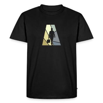 Banquier Banques Banquier - T-shirt Premium bio Homme - noir - Devant - Nico (187cm)