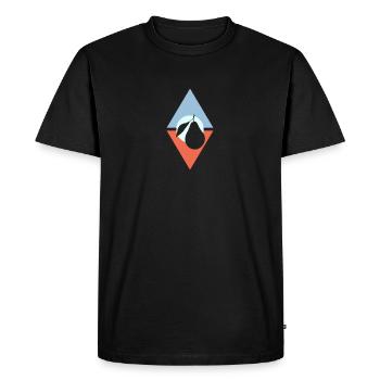 Végétalien Végétalien Végétalien - T-shirt Premium bio Homme - noir - Devant - Nico (187cm)