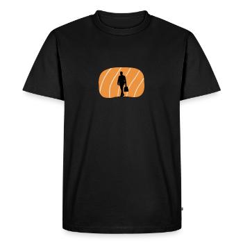 Banque Banquier de la Bourse - T-shirt Premium bio Homme - noir - Devant - Nico (187cm)