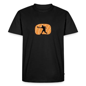 Joueur de pickleball, sports de balle de tennis - T-shirt Premium bio Homme - noir - Devant - Nico (187cm)