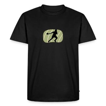 Raquettes de squash Raquettes de squash Joueurs de squash - T-shirt Premium bio Homme - noir - Devant - Nico (187cm)