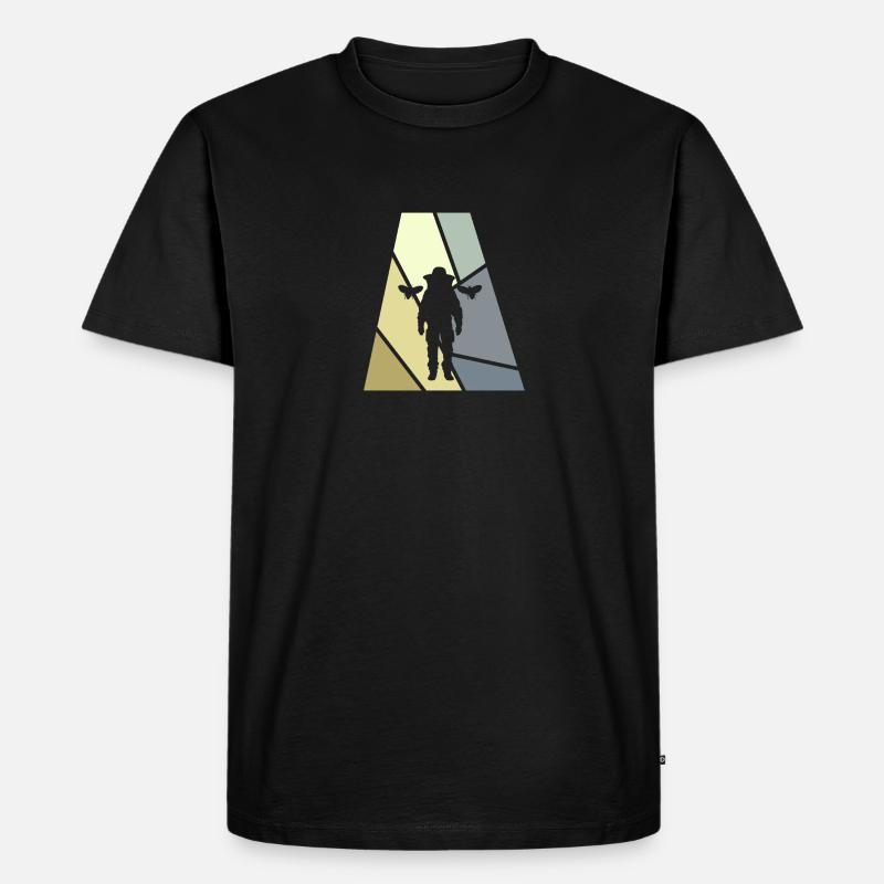 Imker Imker Wabe - Männer Premium Bio T-Shirt - Schwarz