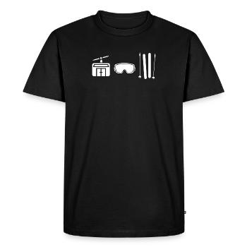 Remonte-pente Ski Lunettes de ski Ski - T-shirt Premium bio Homme - noir - Devant - Nico (187cm)