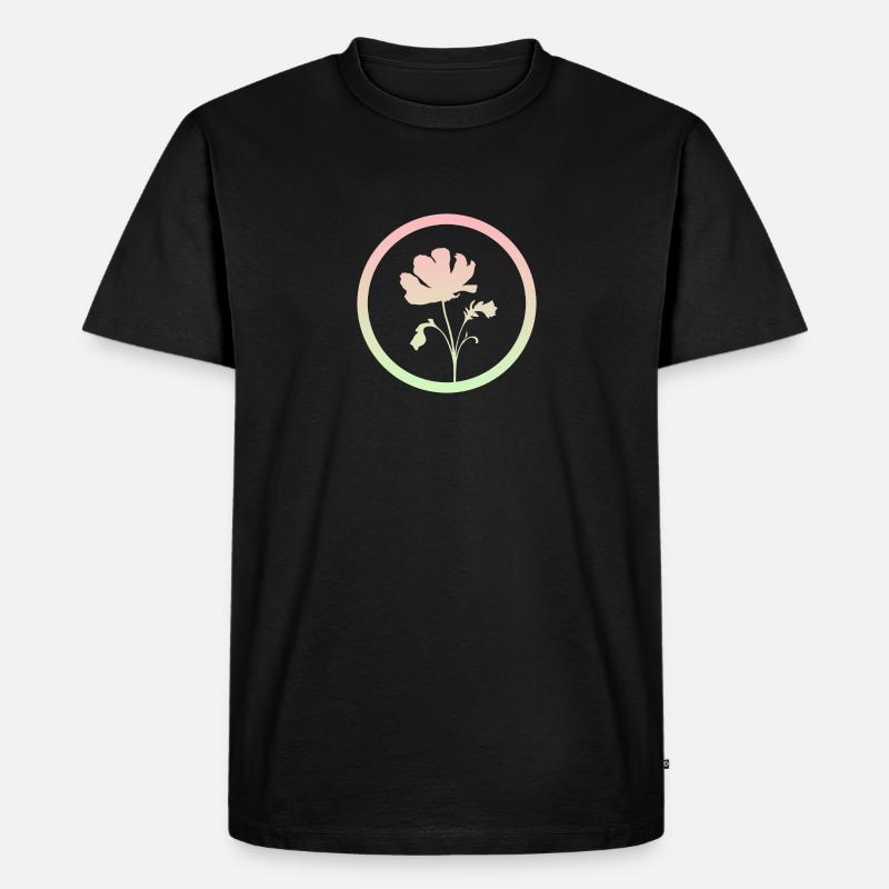 Botanisch Flora Flora - Männer Premium Bio T-Shirt - Schwarz