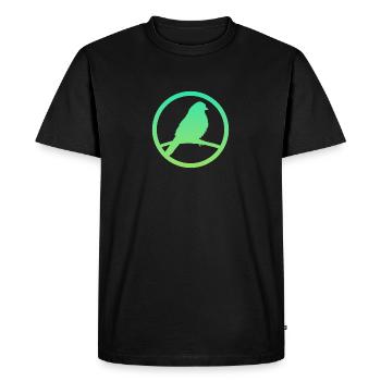 Peep Perruche Oiseaux - T-shirt Premium bio Homme - noir - Devant - Nico (187cm)