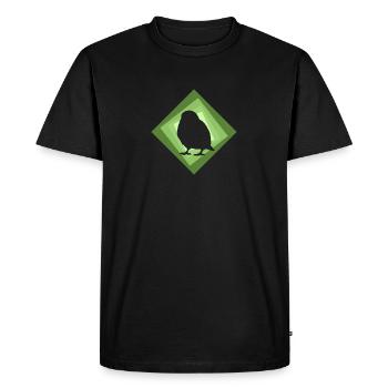 Budgerigar, wings, bird watching - Men's Premium Organic T-Shirt - black - Front - Nico (187cm)