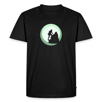 Climbing Wall Climbing Summit - Men's Premium Organic T-Shirt - black - Front - Nico (187cm)