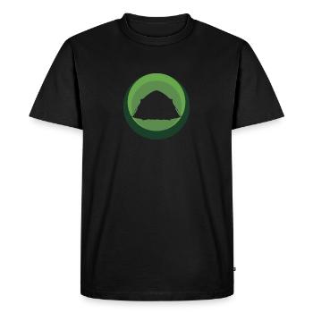 Camping Nature Tents - Men's Premium Organic T-Shirt - black - Front - Nico (187cm)