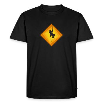 Cordée, alpinisme, alpinisme - T-shirt Premium bio Homme - noir - Devant - Nico (187cm)