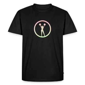 Pompon pom-pom girl girlie - T-shirt Premium bio Homme - noir - Devant - Nico (187cm)