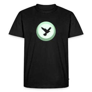 Animaux, Ailes, Volée D’oiseaux - T-shirt Premium bio Homme - noir - Devant - Nico (187cm)