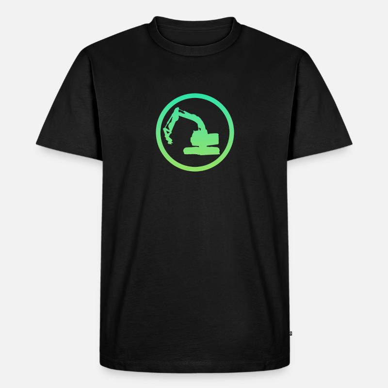 Baggerfahrer Baustelle Baggerfahrer - Männer Premium Bio T-Shirt - Schwarz