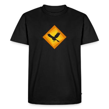 Bird, Wing, Animal - Men's Premium Organic T-Shirt - black - Front - Nico (187cm)