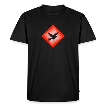 Oiseau, volée d’oiseaux, animal - T-shirt Premium bio Homme - noir - Devant - Nico (187cm)