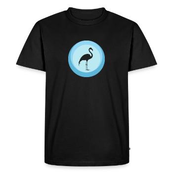 Flamenco Flamant rose flamenco - T-shirt Premium bio Homme - noir - Devant - Nico (187cm)