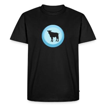 Cow Bull Bull - Men's Premium Organic T-Shirt - black - Front - Nico (187cm)