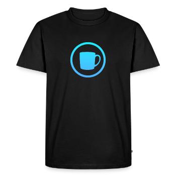 Tasse à café Mug - T-shirt Premium bio Homme - noir - Devant - Nico (187cm)
