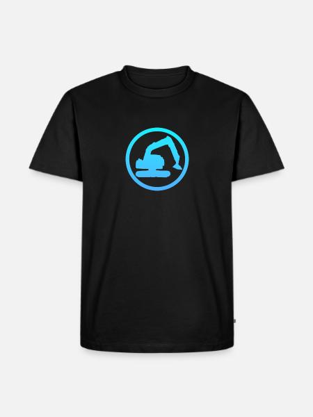 Baggerfahrer Baggerfahrer Hausbau - Männer Premium Bio T-Shirt - Schwarz
