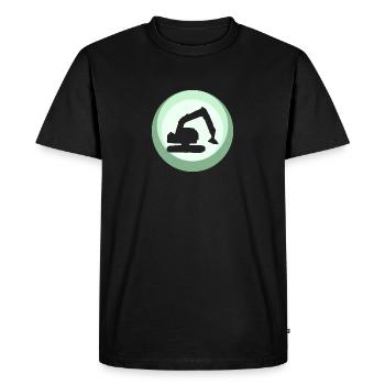 Conducteur d’excavatrice de chantier de construction ouvrier du bâtiment - T-shirt Premium bio Homme - noir - Devant - Nico (187cm)