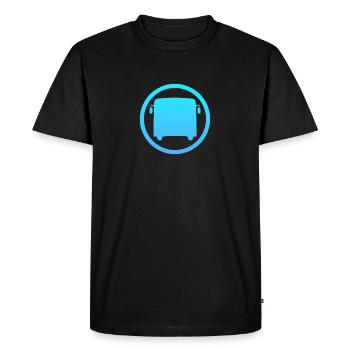 Bus Öffentliche Verkehrsmittel Busfahren - Männer Premium Bio T-Shirt - Schwarz - Vorne - Nico (187cm)