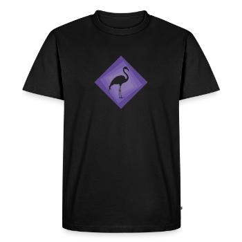 Flamants roses flamant rose flamenco - T-shirt Premium bio Homme - noir - Devant - Nico (187cm)
