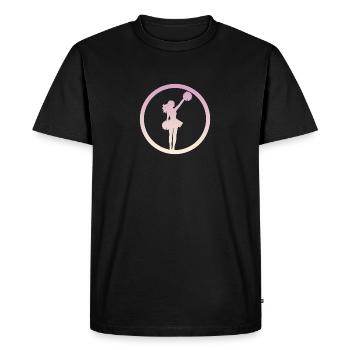 Pom-pom girl à pompon Cheerleading - T-shirt Premium bio Homme - noir - Devant - Nico (187cm)