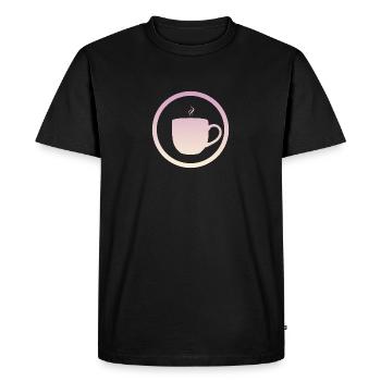 Tasse à café Mug - T-shirt Premium bio Homme - noir - Devant - Nico (187cm)