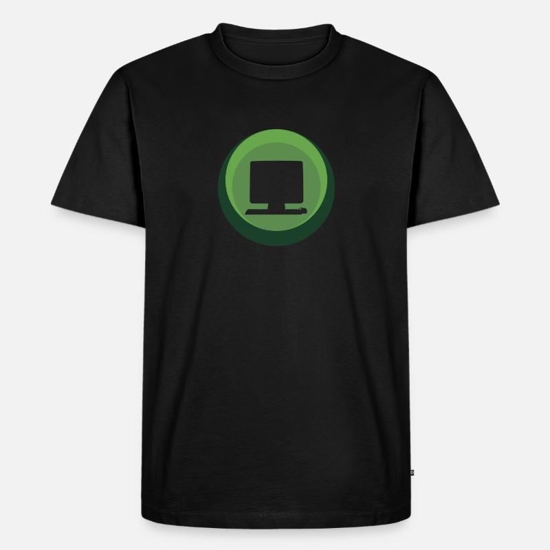 Computer Informatik Computerarbeit - Männer Premium Bio T-Shirt - Schwarz