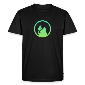 Climbing Wall Mountain Climbing Wall - Men's Premium Organic T-Shirt - black - Front - Nico (187cm)