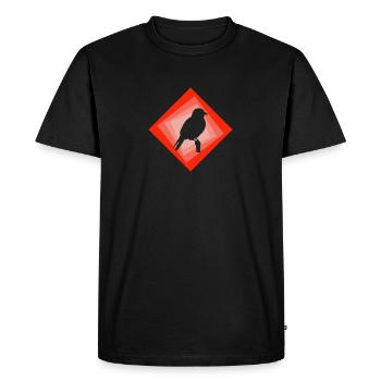 Perruche Oiseau Oiseaux - T-shirt Premium bio Homme - noir - Devant - Nico (187cm)