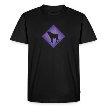 Cow Milk Cow - Men's Premium Organic T-Shirt - black - Front - Nico (187cm)