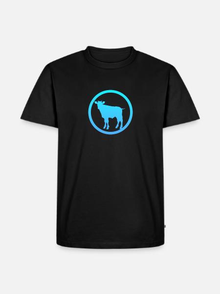 Cows Cow Horns - Men's Premium Organic T-Shirt - black