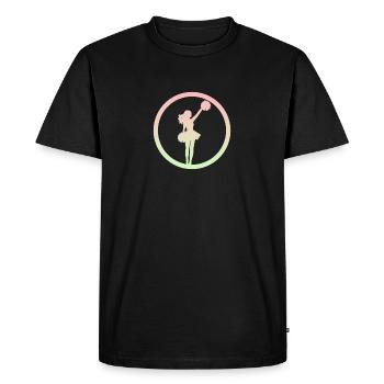 Pompon pom-pom girl girlie - T-shirt Premium bio Homme - noir - Devant - Nico (187cm)