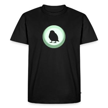 Illustration d’oiseau perruche d’oiseau - T-shirt Premium bio Homme - noir - Devant - Nico (187cm)