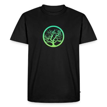 Flore botanique Botanique - T-shirt Premium bio Homme - noir - Devant - Nico (187cm)