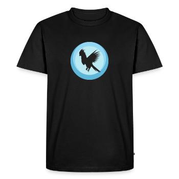 Oiseau, Perroquet, Cacatoès - T-shirt Premium bio Homme - noir - Devant - Nico (187cm)