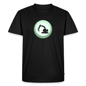Pelle de chantier de construction Conducteur d’excavatrice - T-shirt Premium bio Homme - noir - Devant - Nico (187cm)