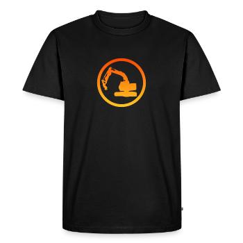 Conducteur d’excavatrice Pelle de chantier - T-shirt Premium bio Homme - noir - Devant - Nico (187cm)