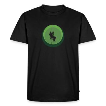 Climbing Rope climbing Rock climbing - Men's Premium Organic T-Shirt - black - Front - Nico (187cm)