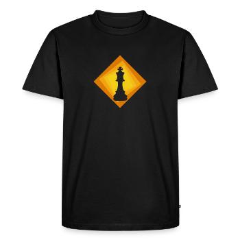 Echecs Joueur d’échecs Échiquier - T-shirt Premium bio Homme - noir - Devant - Nico (187cm)