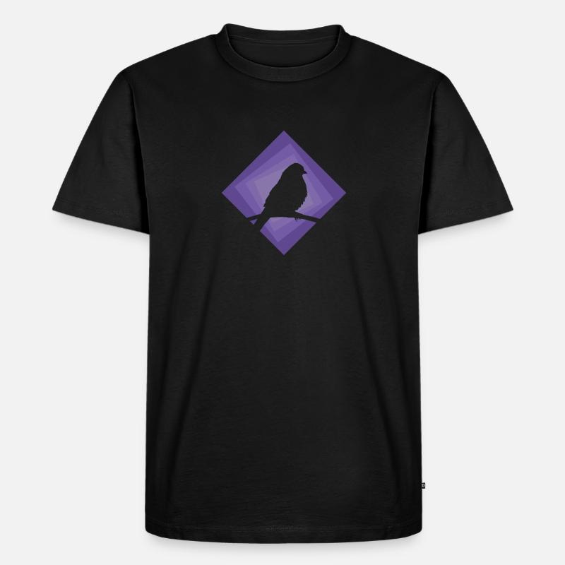 Sittich Peep Vogel Abbildung - Männer Premium Bio T-Shirt - Schwarz